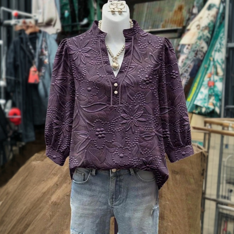 Blouse À Imprimé Floral Vintage