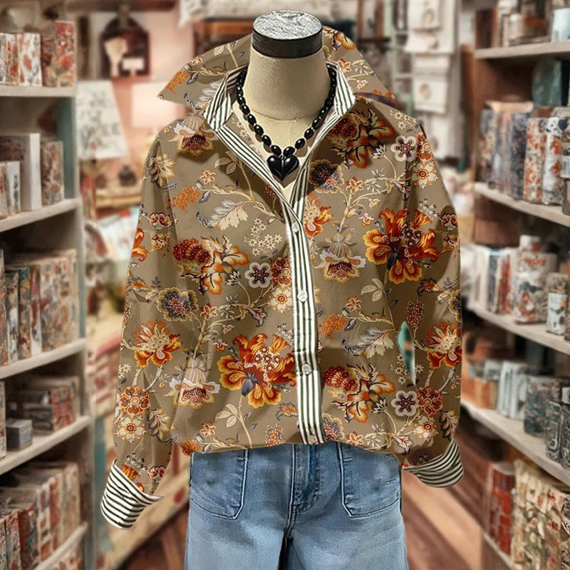 Chemisier À Imprimé Floral Vintage