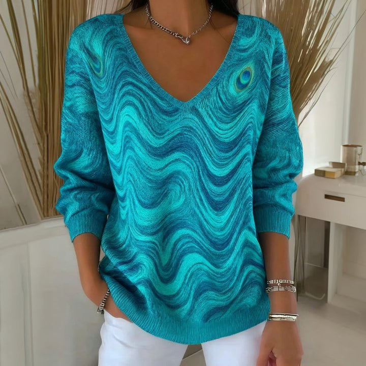【Manches Longues】T-Shirt Décontracté À Dégradé