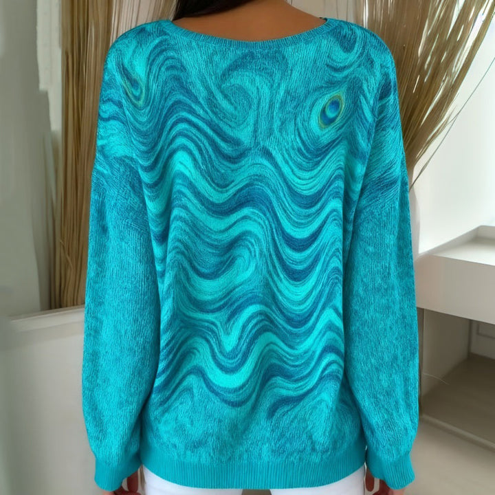 【Manches Longues】T-Shirt Décontracté À Dégradé