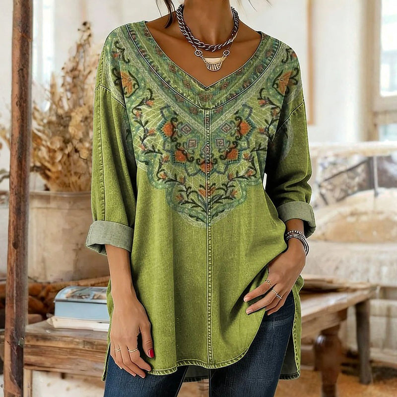 Blouse Décontractée Vintage