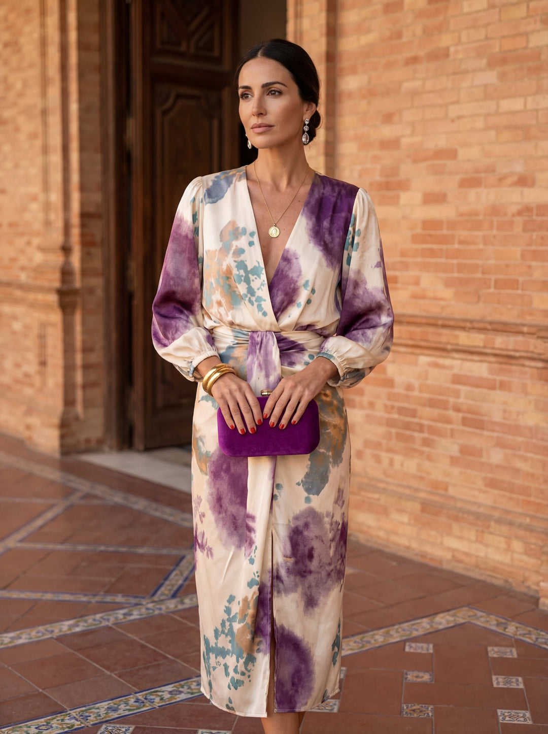 Valeria | Robe Décolleté en V Élégante Imprimée