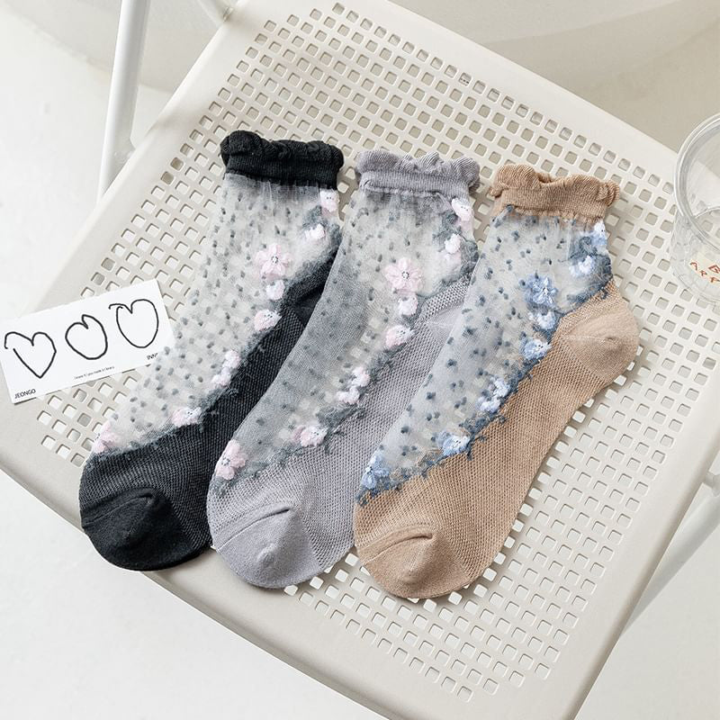 Chaussettes Fleuries Respirantes