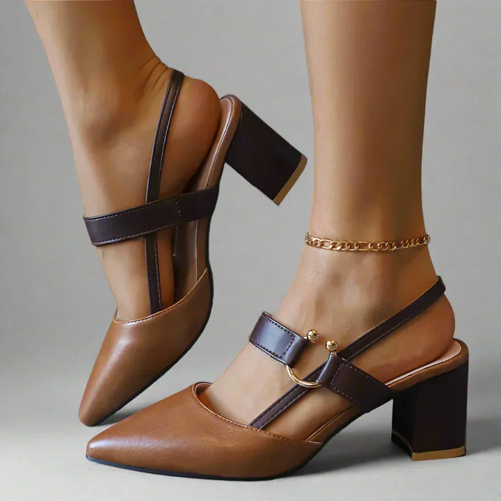 Avalina | Escarpins Élégants À Talon Bloc & Bride