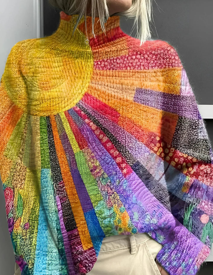 Noa™ | Warm and Colorful Turtleneck Sweater