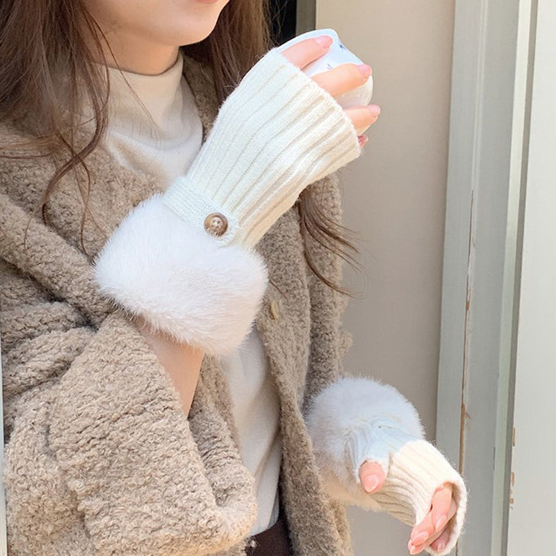 Gants Chauds De Couleur Unie