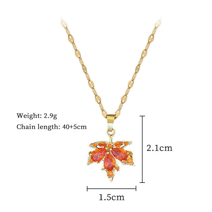 Collier Pendentif Feuille D'Érable