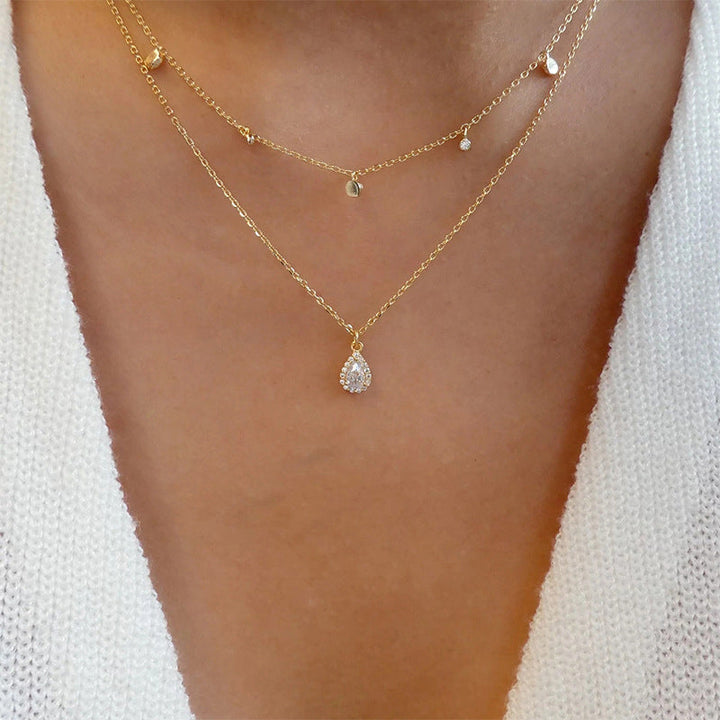 Vintage Water Drop Pendant Necklace