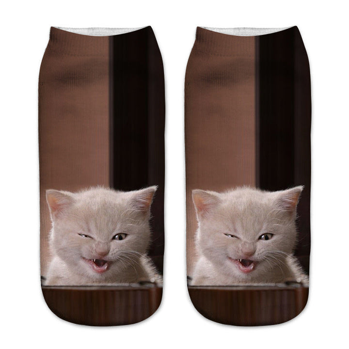 Chaussettes Créatives À Imprimé Chat