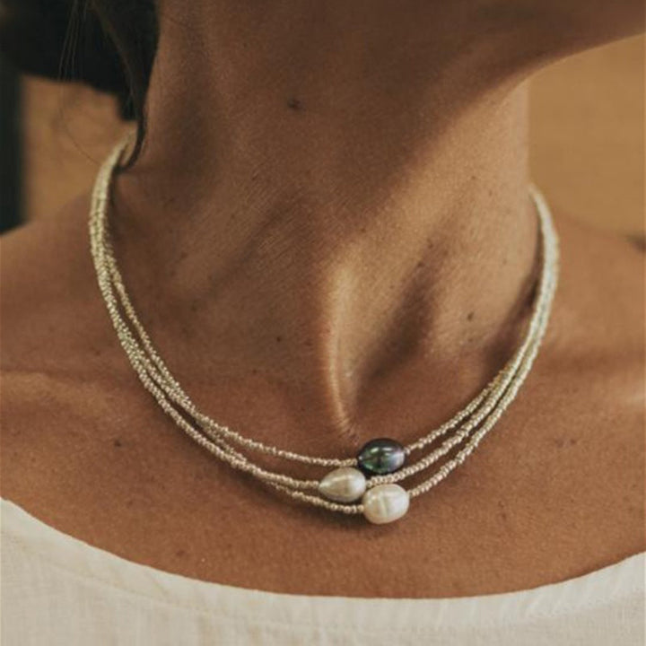 Collier Perlé Bohème Vintage