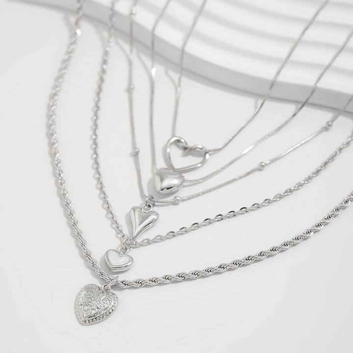 Ensemble De Collier Pendentif Coeur