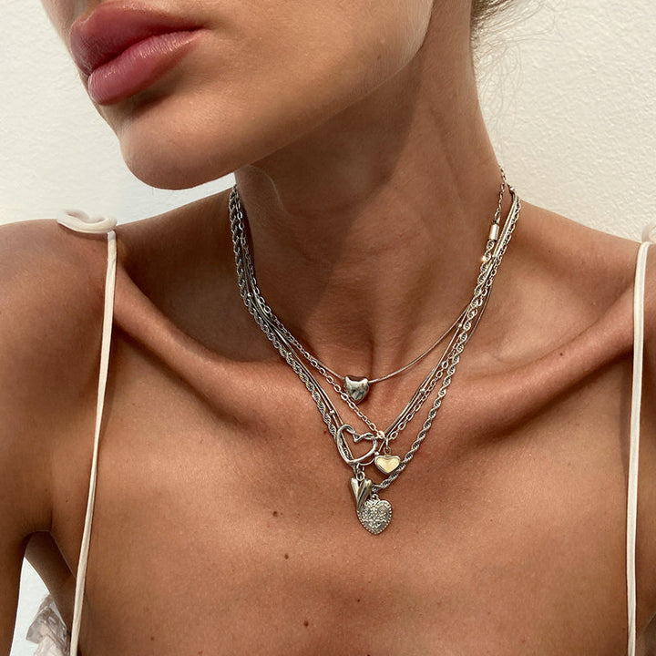 Ensemble De Collier Pendentif Coeur