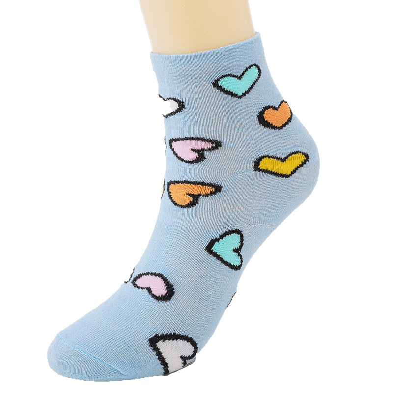 Chaussettes Décontractées À Imprimé Coeur