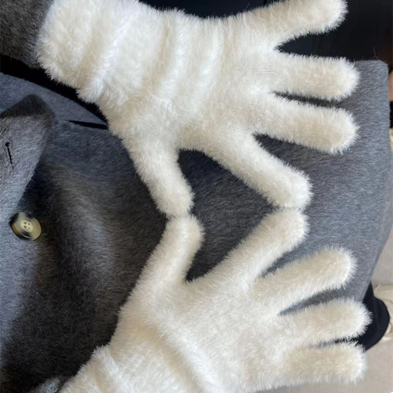 Gants Chauds De Couleur Unie