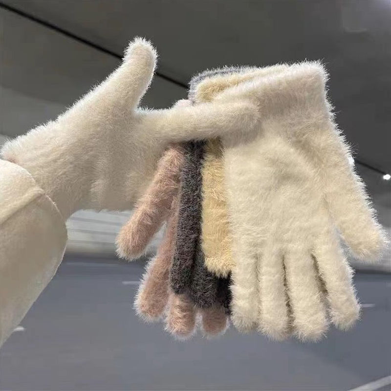 Gants Chauds De Couleur Unie