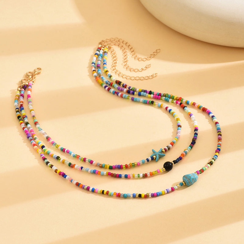 Collier De Perles Colorées Bohème