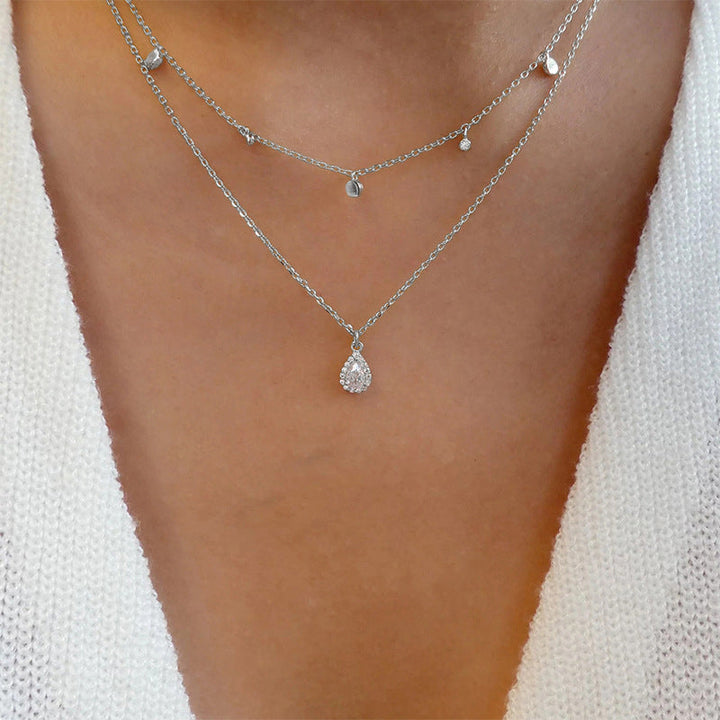 Vintage Water Drop Pendant Necklace