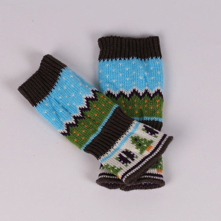 Gants Tricotés De Noël