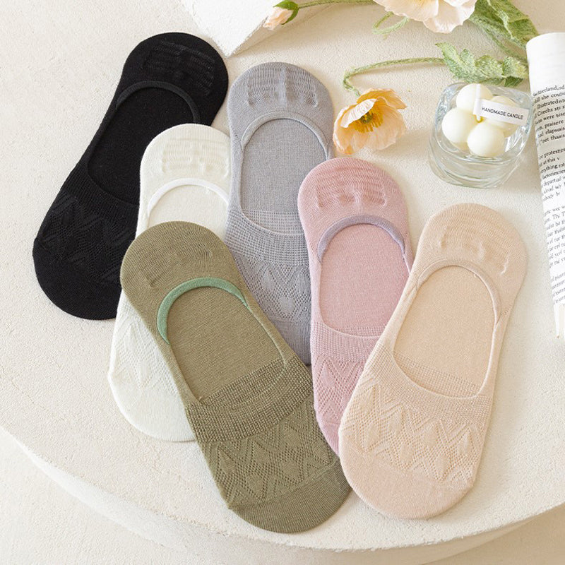 Chaussettes Respirantes De Couleur Unie