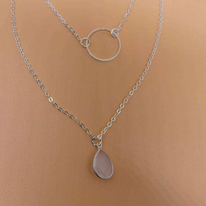 Collier Pendentif Goutte D'Eau Vintage