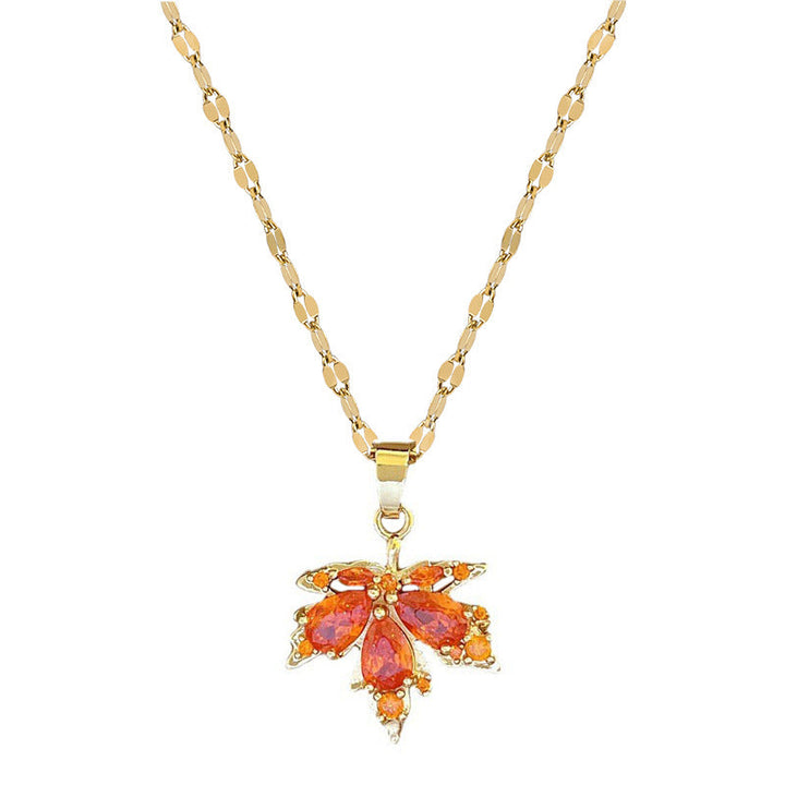 Collier Pendentif Feuille D'Érable