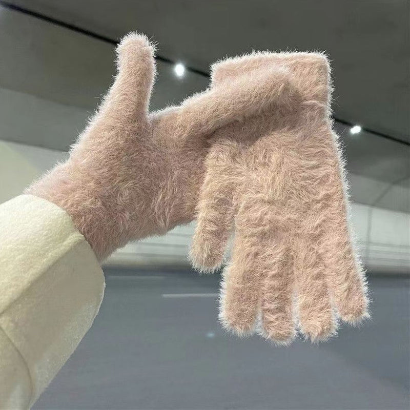 Gants Chauds De Couleur Unie
