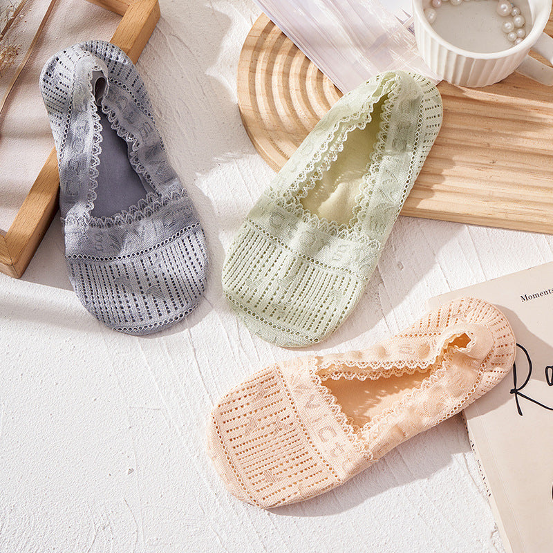 Chaussettes Respirantes En Dentelle