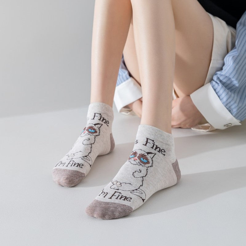 Chaussettes Créatives À Imprimé Chat