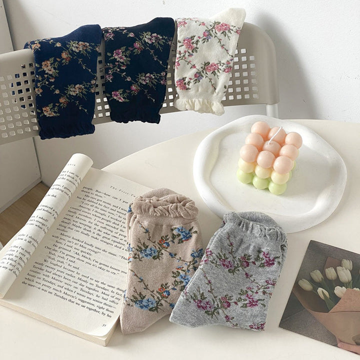 Chaussettes À Fleurs Vintage