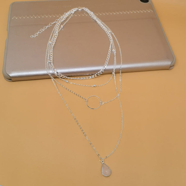 Collier Pendentif Goutte D'Eau Vintage