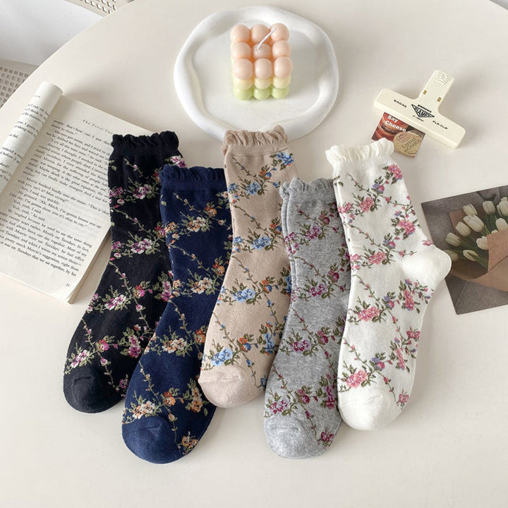 Chaussettes À Fleurs Vintage