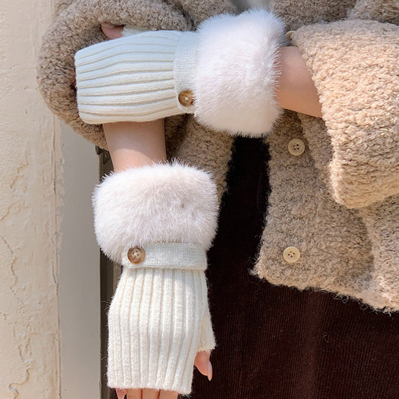 Gants Chauds De Couleur Unie