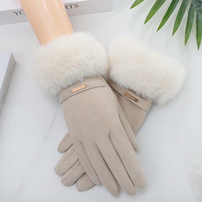Gants Chauds De Couleur Unie