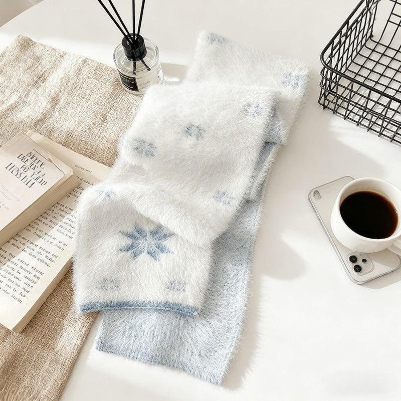 Écharpe Chaude À Motif Flocon De Neige