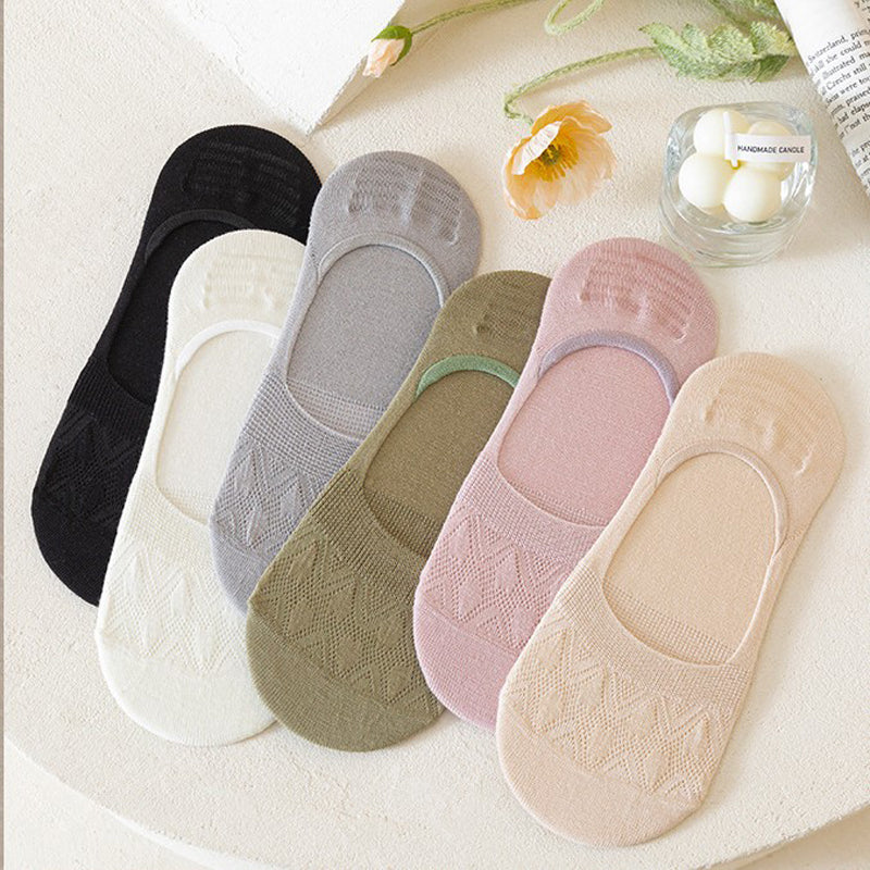 Chaussettes Respirantes De Couleur Unie
