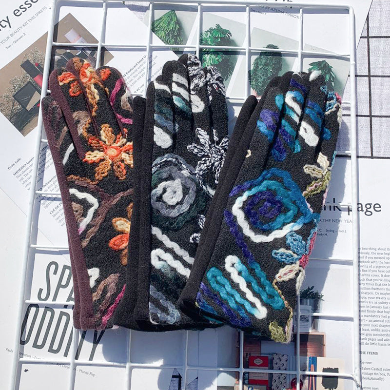 Gants Chauds De Style Ethnique