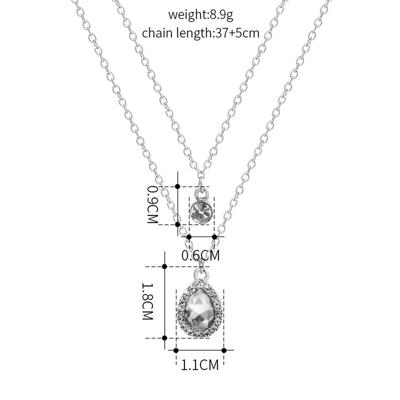 Vintage Water Drop Pendant Necklace