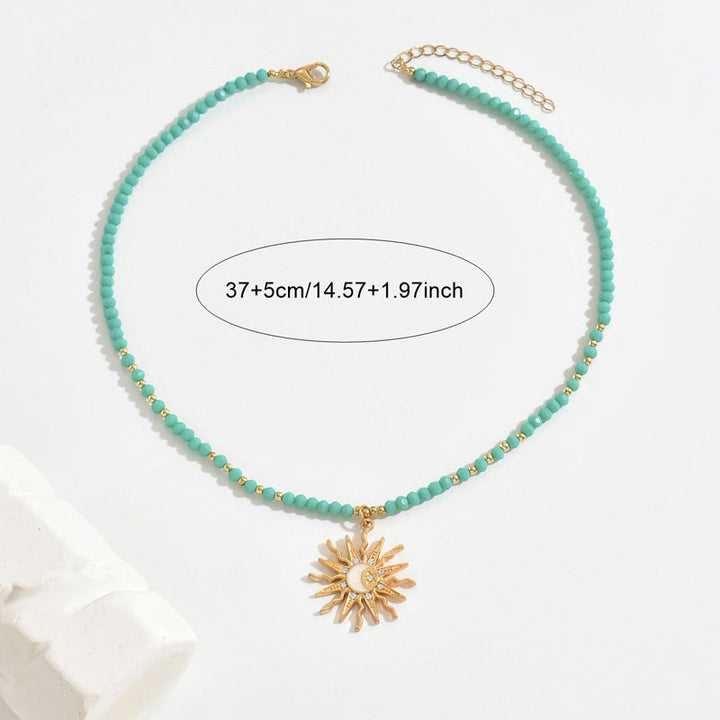 Collier Pendentif Soleil Bohème