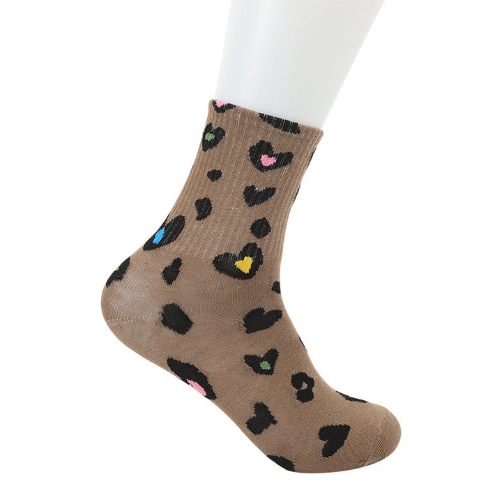 Chaussettes Décontractées À Imprimé Coeur