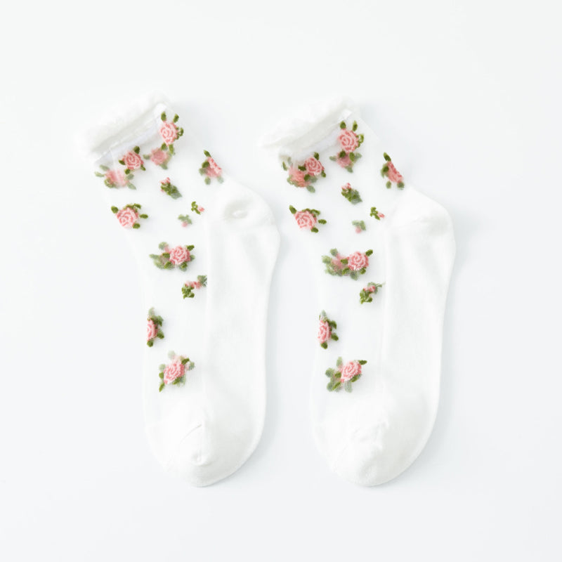 Chaussettes Fleuries Respirantes