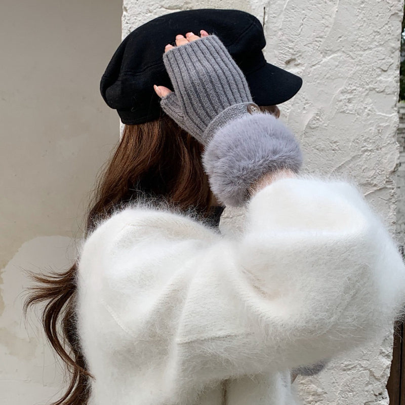 Gants Chauds De Couleur Unie