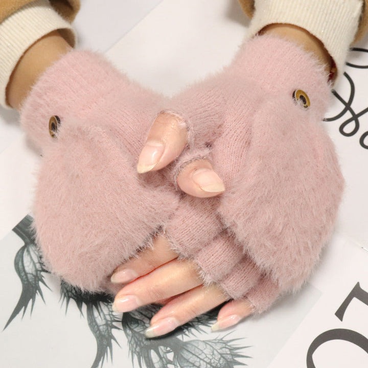 Gants Chauds De Couleur Unie