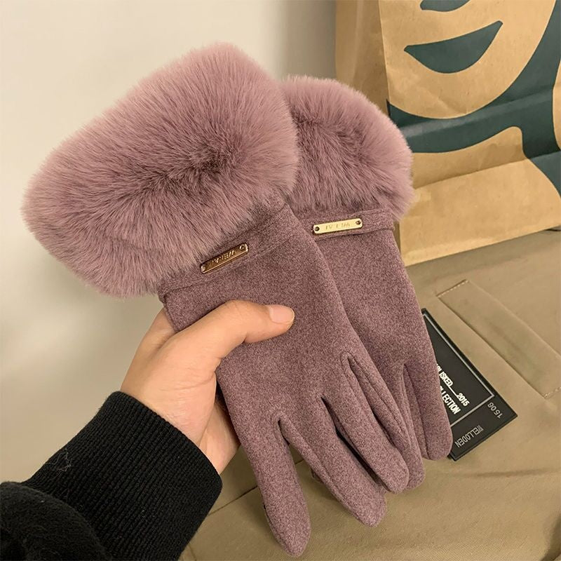 Gants Chauds De Couleur Unie