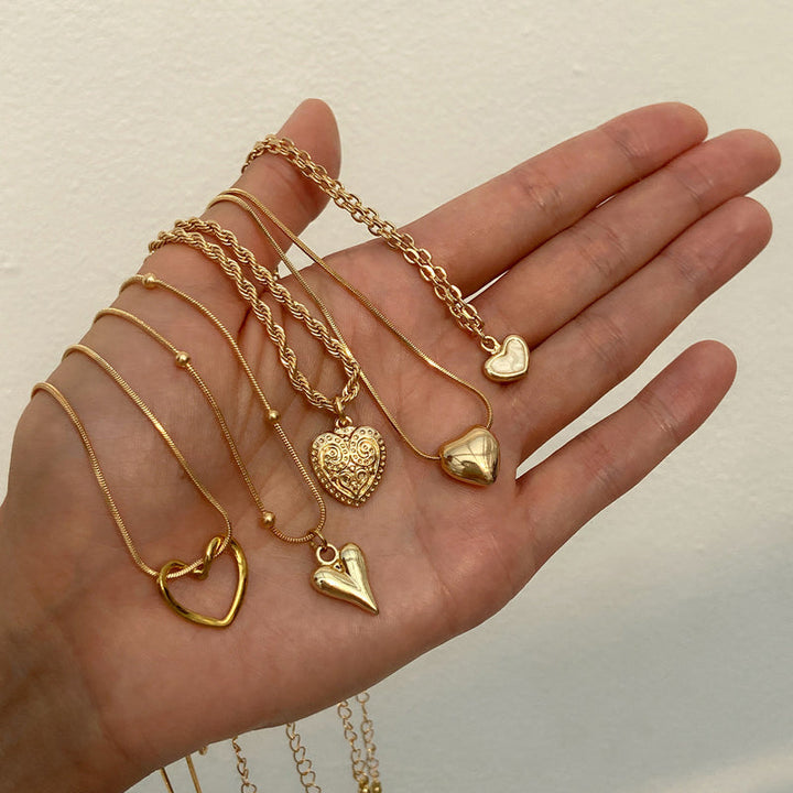 Ensemble De Collier Pendentif Coeur