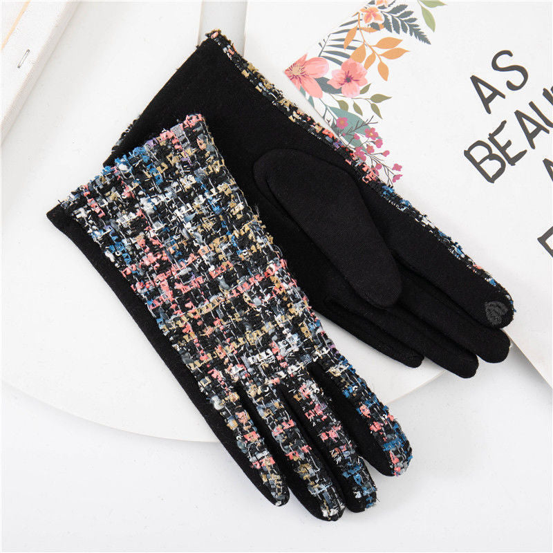 Gants Chauds À Carreaux