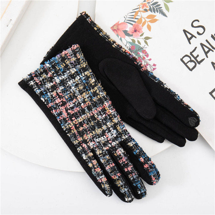 Gants Chauds À Carreaux