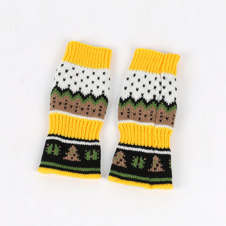 Gants Tricotés De Noël