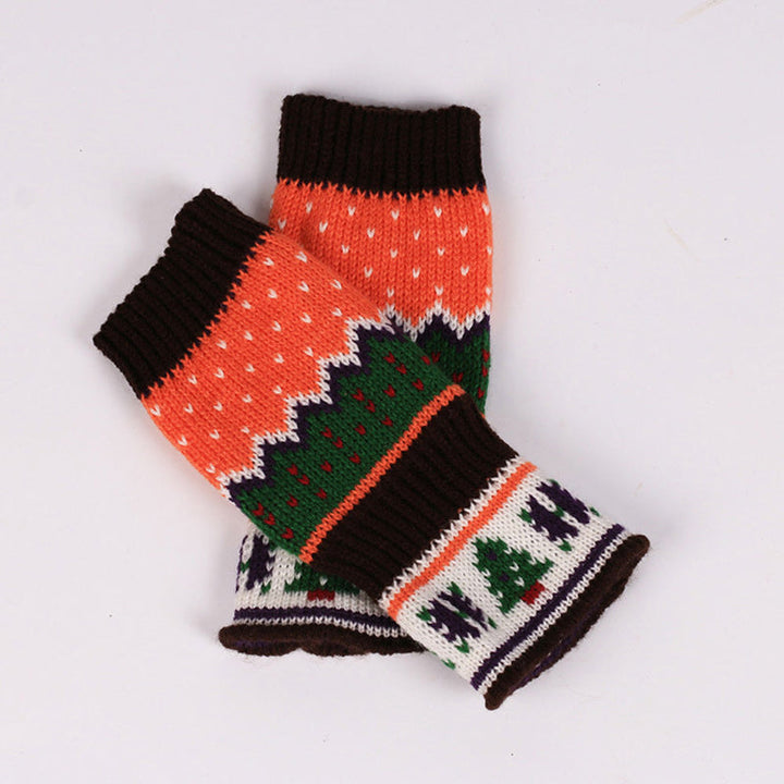 Gants Tricotés De Noël