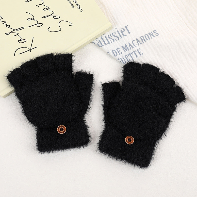 Gants Chauds De Couleur Unie