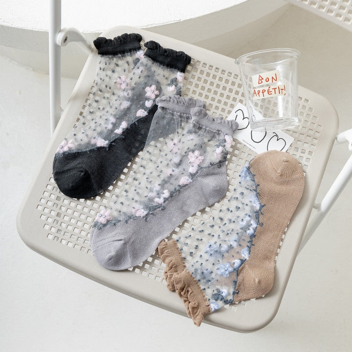 Chaussettes Fleuries Respirantes